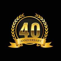 Logo dell'anniversario 40 vettore