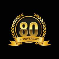 80 logo dell'anniversario vettore