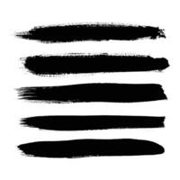 spazzola colpi nero illustrazione impostato silhouette vettore