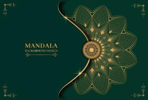 sfondo mandala di lusso con motivo arabesco dorato stile orientale islamico arabo. mandala decorativo in stile ramadan. mandala per stampa, poster, copertina, brochure, flyer, banner vettore