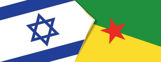 Israele e francese Guiana bandiere, Due vettore bandiere.