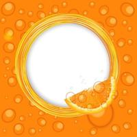 cornice astratta con illustrazione vettoriale arancione