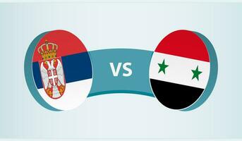 Serbia contro Siria, squadra gli sport concorrenza concetto. vettore