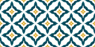 mediterraneo stile ceramica piastrella modello etnico popolare ornamento colorato senza soluzione di continuità geometrico modello vettore