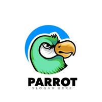 logo mascotte pappagallo vettore