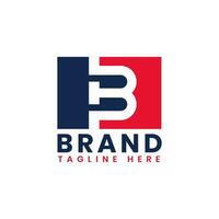 iniziale politico e patriottico B logo modello, americano lettera B logo design vettore
