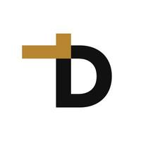 creativo iniziale lettera d logo. alfabeto d logo design modello vettore