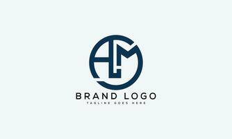 lettera am logo design vettore modello design per marca.