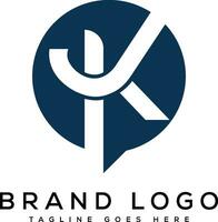 lettera jk logo design vettore modello design per marca.