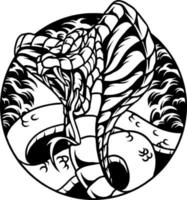 re cobra serpente silhouette illustrazione vettore