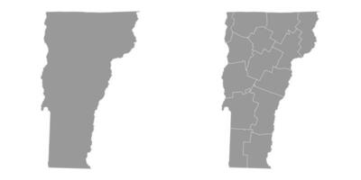 Vermont stato grigio mappe. vettore illustrazione.