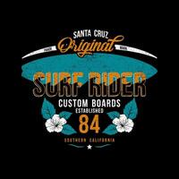 Santa Cruz Surf ciclista costume tavole vettore
