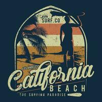 California spiaggia fare surf temi vettore.eps vettore