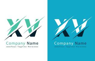 xv lettera logo vettore design concetto elementi
