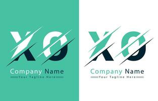 xo lettera logo vettore design modello elementi