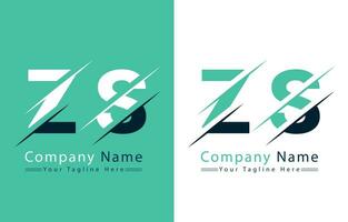 zs lettera logo vettore design concetto elementi