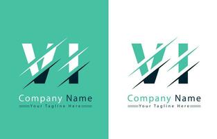 vi lettera logo design concetto. vettore logo illustrazione