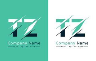 tz lettera logo vettore design modello elementi