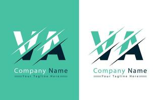 va lettera logo design modello. vettore logo illustrazione