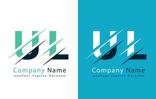 ul lettera logo design concetto. vettore logo illustrazione