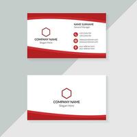 attività commerciale carta design modello. rosso colore creativo e pulito attività commerciale carta concetto design vettore