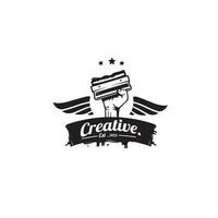 design logo Vintage ▾ schermo stampa vettore illustrazione