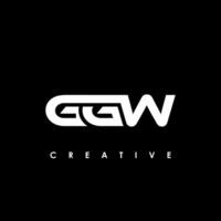 ggw lettera iniziale logo design modello vettore illustrazione