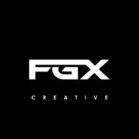 fgx lettera iniziale logo design modello vettore illustrazione