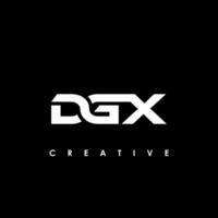 dgx lettera iniziale logo design modello vettore illustrazione
