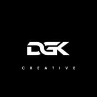 dgk lettera iniziale logo design modello vettore illustrazione