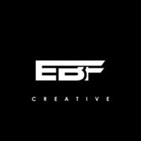 ebf lettera iniziale logo design modello vettore illustrazione