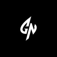 cn monogramma logo esport o gioco iniziale concetto vettore