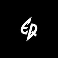 eq monogramma logo esport o gioco iniziale concetto vettore