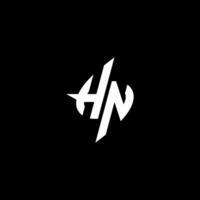hn monogramma logo esport o gioco iniziale concetto vettore