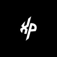 xp monogramma logo esport o gioco iniziale concetto vettore