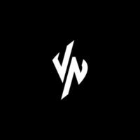 vn monogramma logo esport o gioco iniziale concetto vettore
