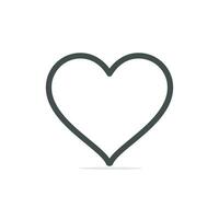 cuore cartone animato vettore icona, amore simbolo. San Valentino giorno cartello,