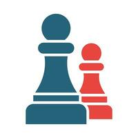 scacchi vettore glifo Due colore icona per personale e commerciale uso.