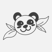 carino panda illustrazione per attività commerciale Marche, hobby, club, o adesivi, sfondi e maglietta disegni vettore