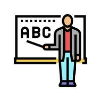 alfabeto apprendimento primario scuola colore icona vettore illustrazione