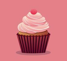 vettore Cupcake illustrazione manualmente creato