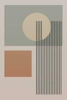 astratto manifesto, medio secolo moderno, colorato stampe, geometrico arte Stampa vettore