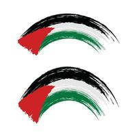 bandiera di Palestina spazzola dipingere stile vettore illustrazione.