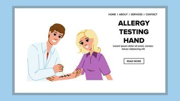 Salute allergia analisi mano vettore