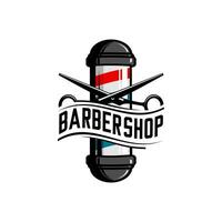 vettore barbiere logo, barbiere forbici