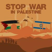 Israele vs Palestina guerra. Israele e Palestina conflitto vettore