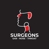 orecchio naso gola medico logo design vettore