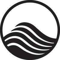 mare o onda logo nel un' minimalista stile per decorazione vettore
