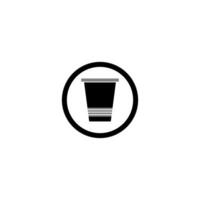 caffè tazza icona dentro cerchio, logo design vettore