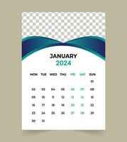 2024 calendario design gratuito vettore